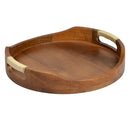 Wooden Tray | Serving Tray | Mango Wood  | Curvy | 30.5x30.5x5.0 cm