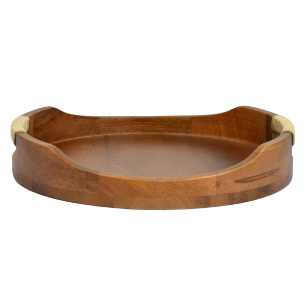 Wooden Tray | Serving Tray | Mango Wood  | Curvy | 30.5x30.5x5.0 cm