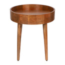 Wooden Accent Table | Brown | 55 cm