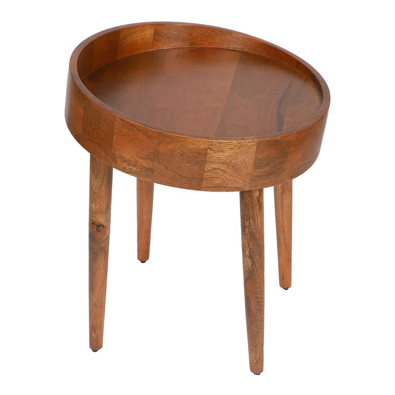 Wooden Accent Table | Brown | 55 cm