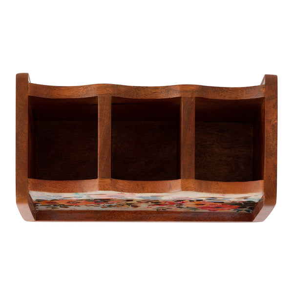 Wooden Cutlery Holder | Mango Wood | Multicolour