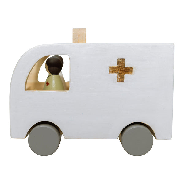 Wooden Toys for Kids | Care Crusier Ambulance | Multicolour