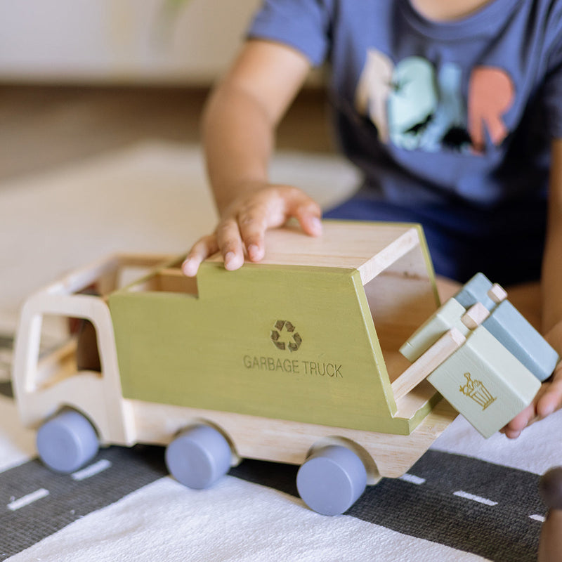 Wooden Toys for Kids | Eco Hauler Garbage Truck | Multicolour