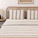 Cotton Bed Cover | Woven Design | Double Size | Blue