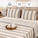 Cotton Bed Cover | Woven Design | Double Size | Blue