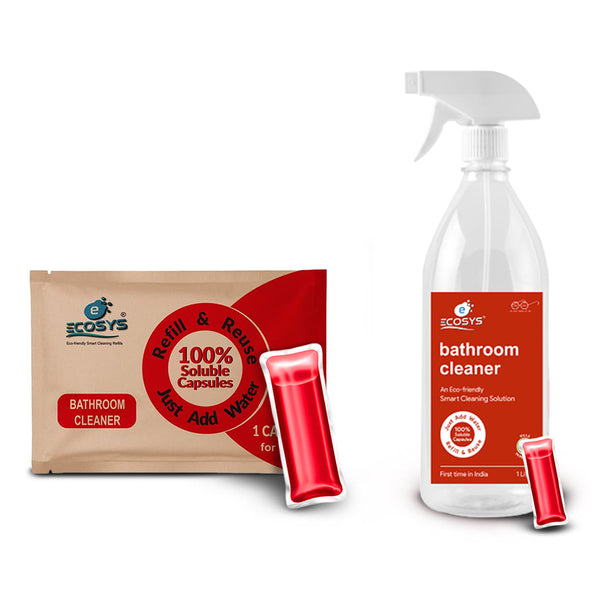 Bathroom Cleaner Capsules | with Spray Bottle | 2 Sachets