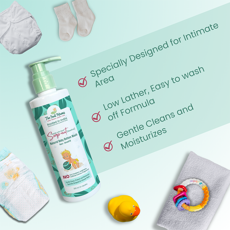 Baby Diapering Kit | Baby Laundry & Bottom Wash Liquid | Reetha & Indian Herbs | Set of 2