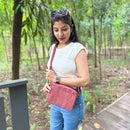 Cross Body Sling Bag | Coconut Leather | Unisex | Red