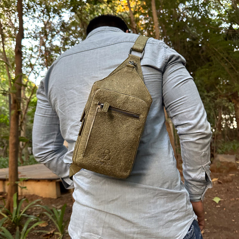 Cross Body Bag | Coconut Leather | Unisex | Green