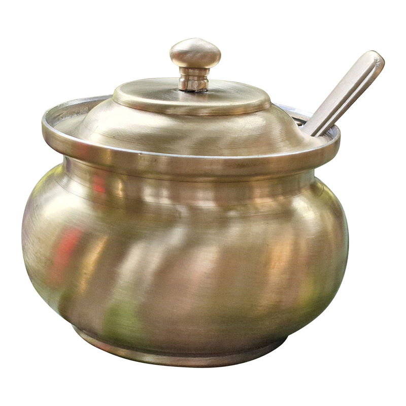 Brass Ghee Pot | Gold | 8 cm