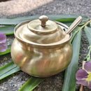 Brass Ghee Pot | Gold | 8 cm