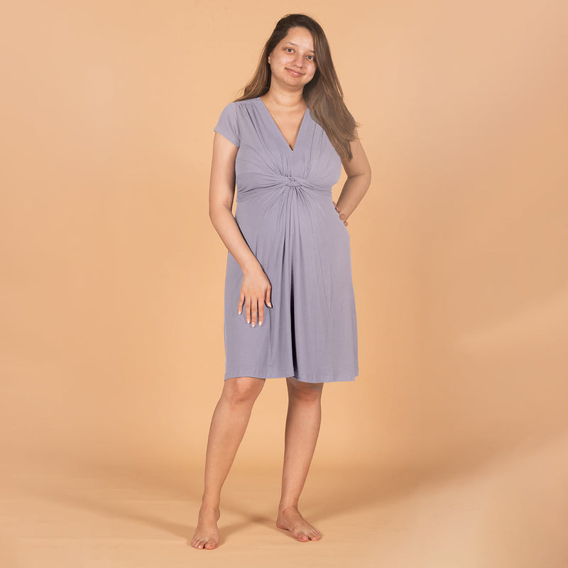 Organic Cotton Dress | Maternity Wear | Lilac