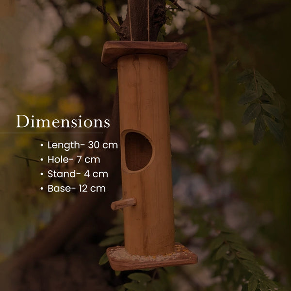 Bird House | Bird Nest with Adjustable Rope | Bamboo | 30 cm