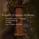 Bird House | Bird Nest with Adjustable Rope | Bamboo | 30 cm