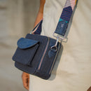Canvas & Cork Crossbody Bag | Blue