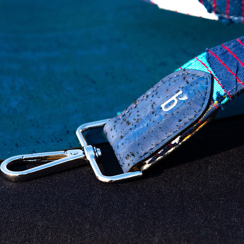 Reversible Bag Strap | Upcycled Fabric | Blue