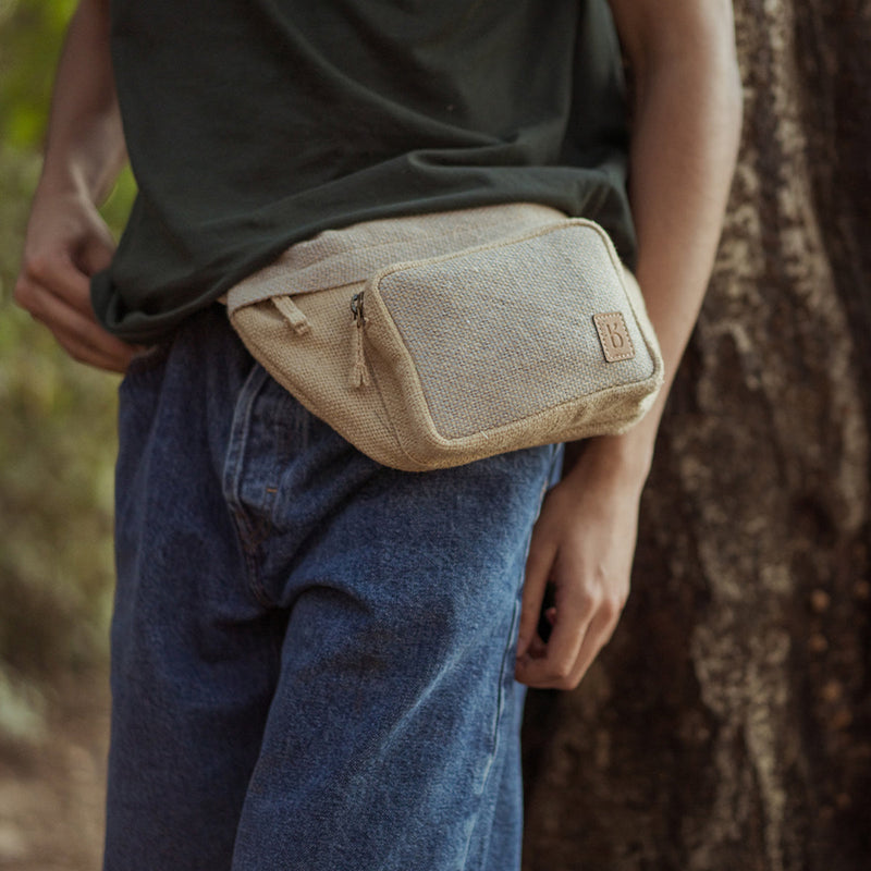 Recycled Fabric Fanny Pack | Beige