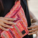 Upcycled Fabric Fanny Pack | Red