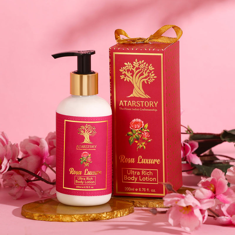 Body Lotion | Rosa Luxure | Deep Moisturizing for Dry Skin | Set Of 2 | 200 ml Each