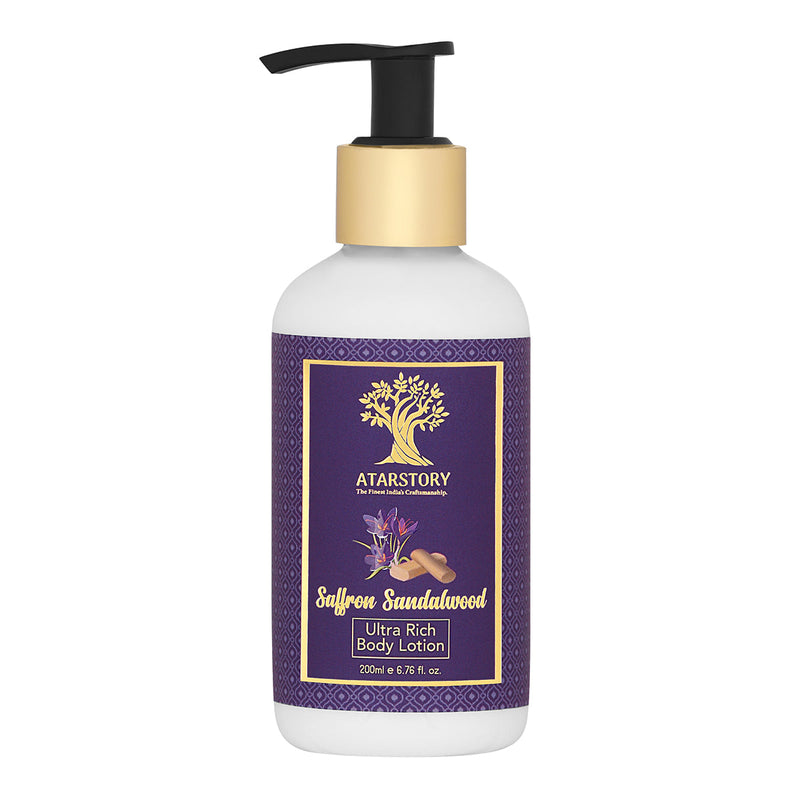 Body Lotion | Saffron Sandalwood | Deep Moisturizing for Dry Skin | 200 ml