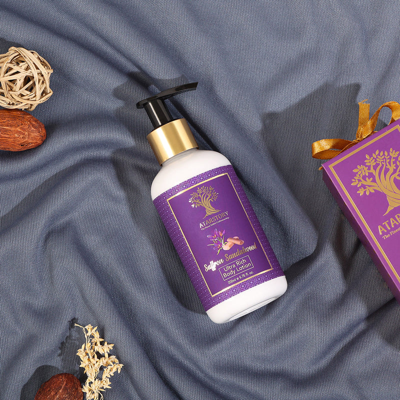 Body Lotion | Saffron Sandalwood | Deep Moisturizing for Dry Skin | 200 ml