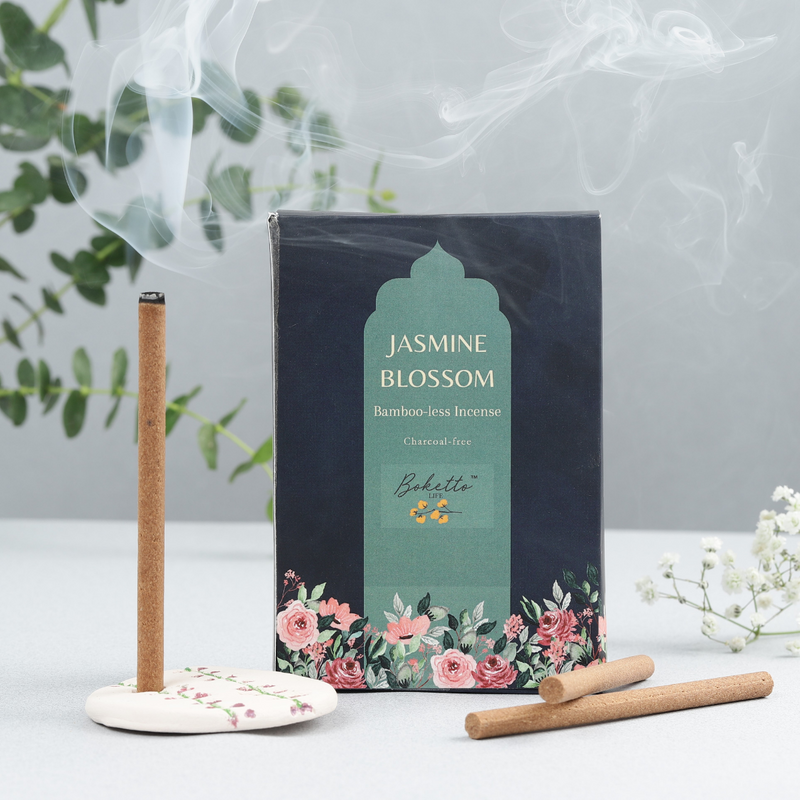 Natural Incense Sticks | Charcoal Free Agarbatti | Jasmine Blossom | 30 Sticks