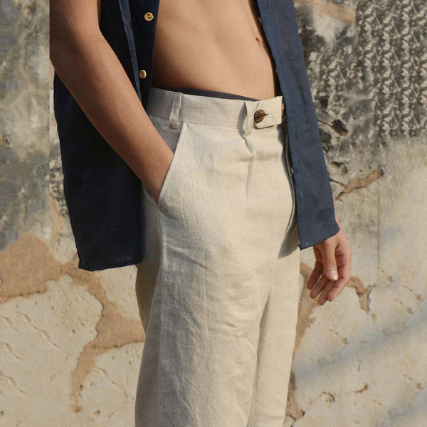 Men's Linen Pants | Beige | Relax Fit