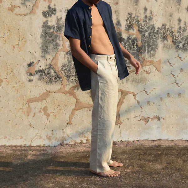 Men's Linen Pants | Beige | Relax Fit