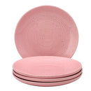 Ceramic Serving Plate | Stoneware | Microwave & Dishwasher Safe | Blush Pink | Small | Set of 4