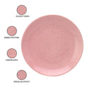 Ceramic Serving Dinner Plates | Dining | Stoneware | Blush Pink | Set of 6