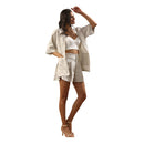 Summer Jacket for Women | Hemp Kimono Overlay | Off White