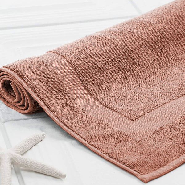 Organic Cotton Bath Mat |Plain|Orange