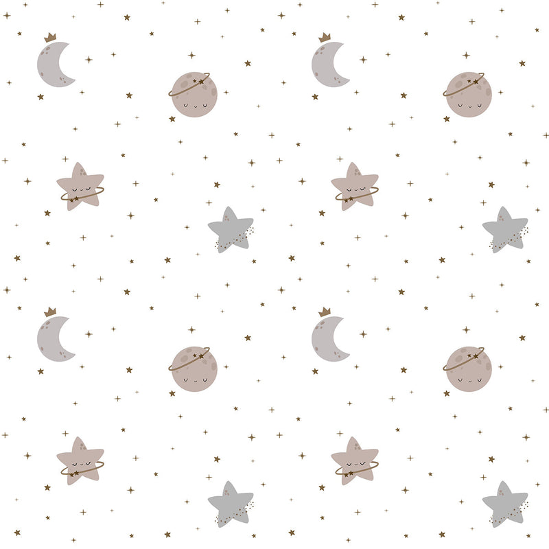 Baby Mattress Set | With U-Pillow & Bolster | Organic Cotton | Starry Nights Print | Set of 4