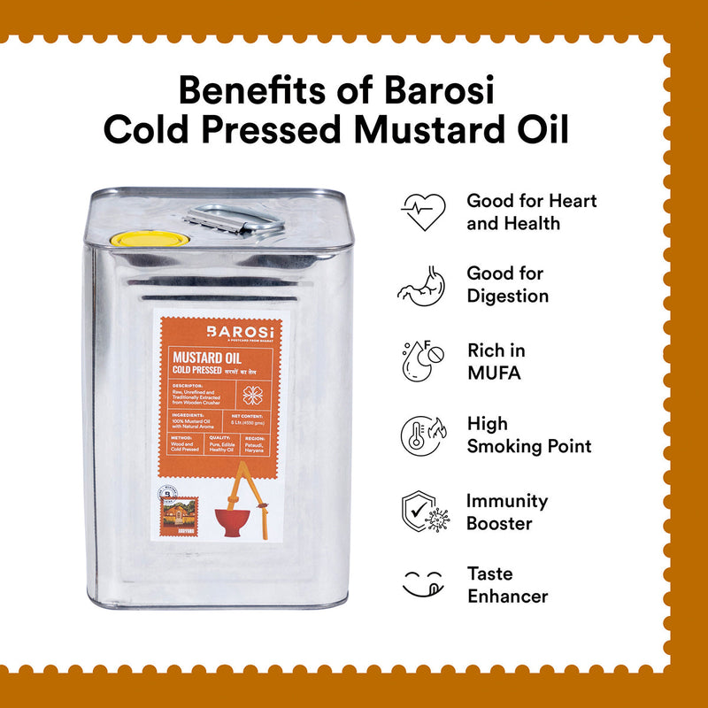 Mustard Oil | Cold & Wood Pressed | 5 L