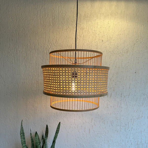 Bamboo Hanging Lamp Shade | Beige | 50 cm