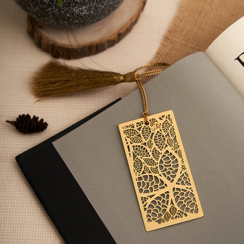 Brass Flower Bookmark | Antique Gold | 7 cm