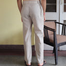 Cotton Linen Pants For Men | Ecru