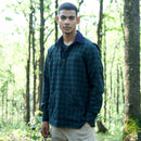 Woolen Overshirt for Men | Striped | Full Sleeves | Green
