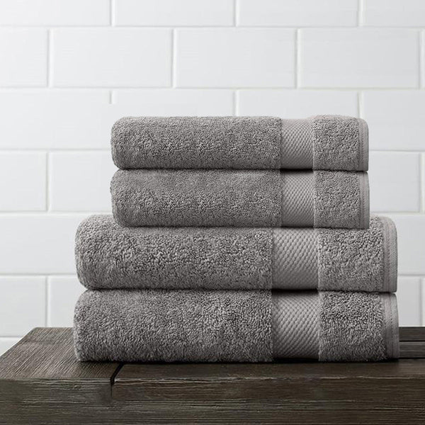 Organic Cotton Towel Set |Bath and Hand Towel |Grey |Set of 4