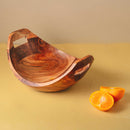 Wooden Fruit Bowl | Boat Shaped | Brown | 24 cm