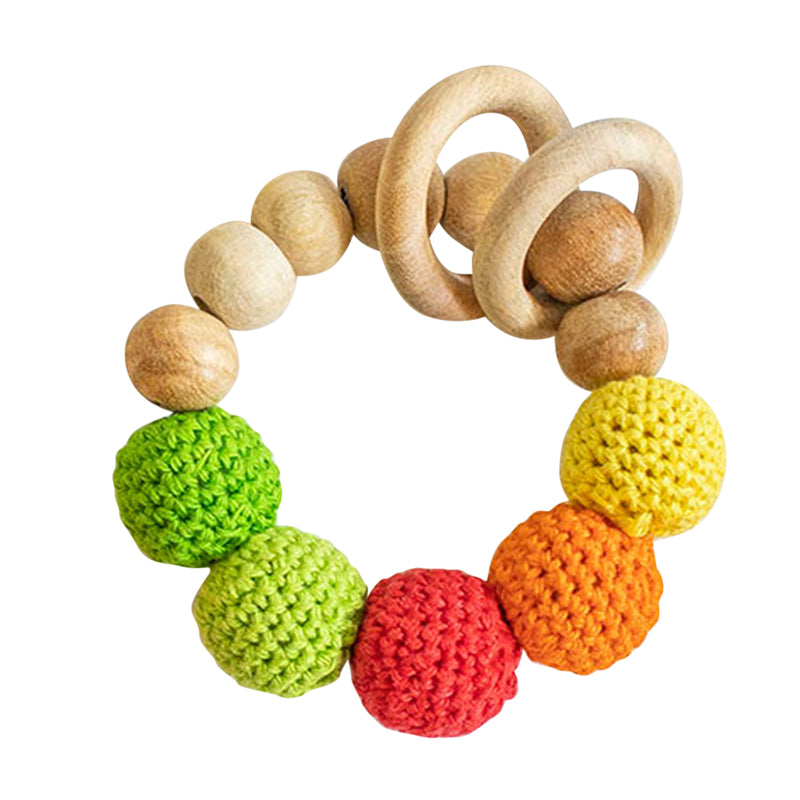 Wooden Crochet Toys | Baby Rattle Toy | Ball | Multicolour