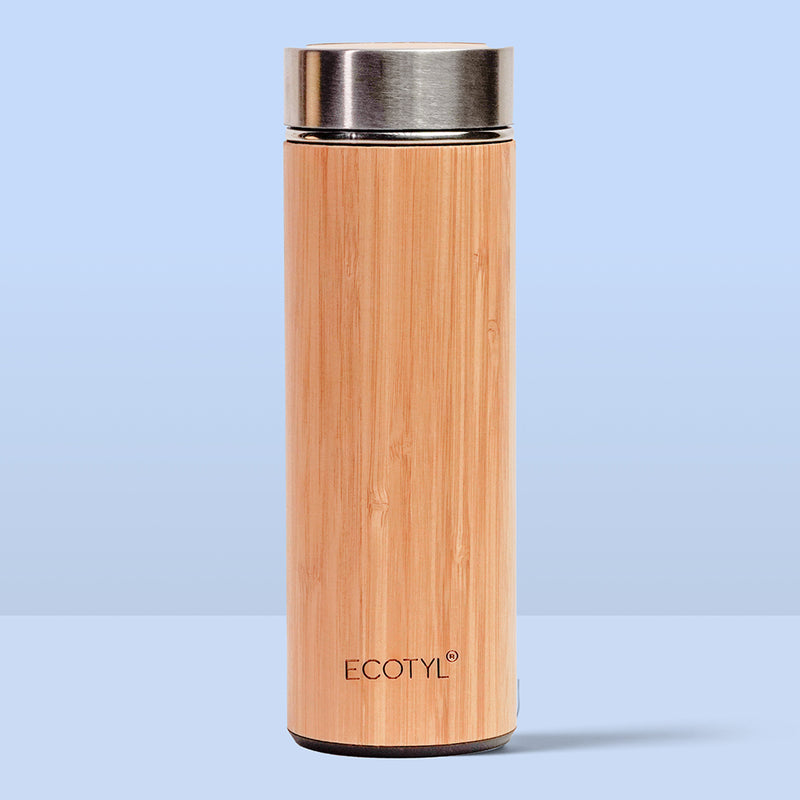 Insulated Flask With Strainer | Bamboo Stainless Steel | Unique Design | 450 ml