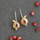 92.5 Silver Drop Earrings for Women | Pomegranate | Crystal Topaz