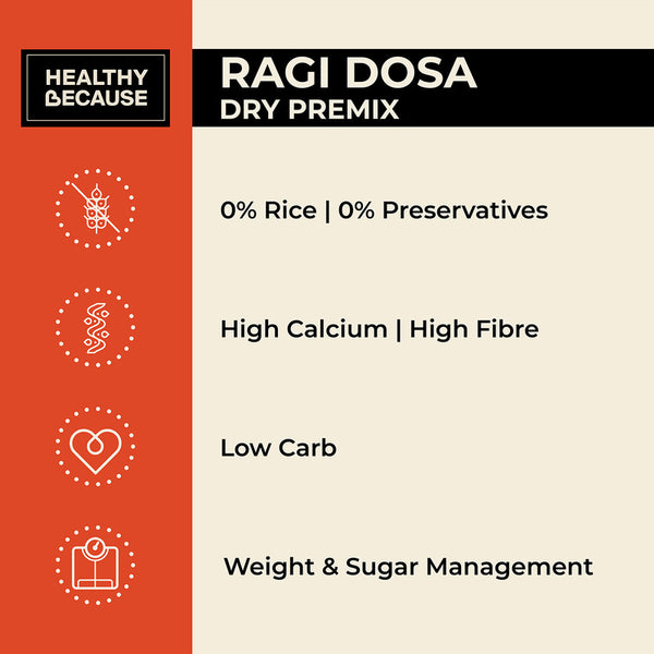 Ragi Dosa | Dry Premix | No Rice | 200 g