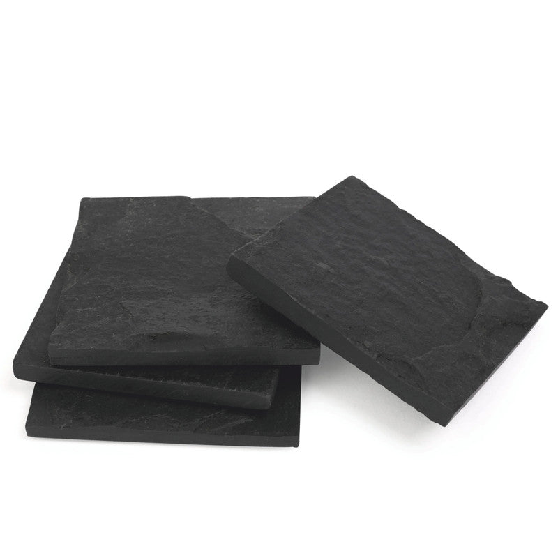 Black Slate Coaster | Square | Set of 4