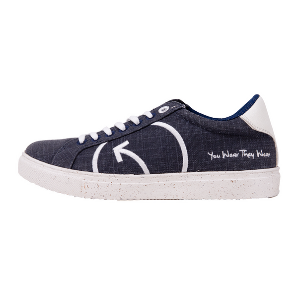 Organic Canvas Sneakers for Men | Navy Blue