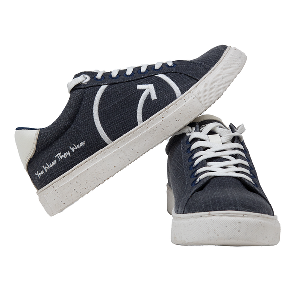 Organic Canvas Sneakers for Men | Navy Blue