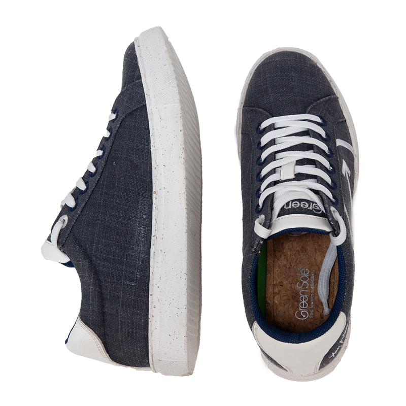 Organic Canvas Sneakers for Men | Navy Blue