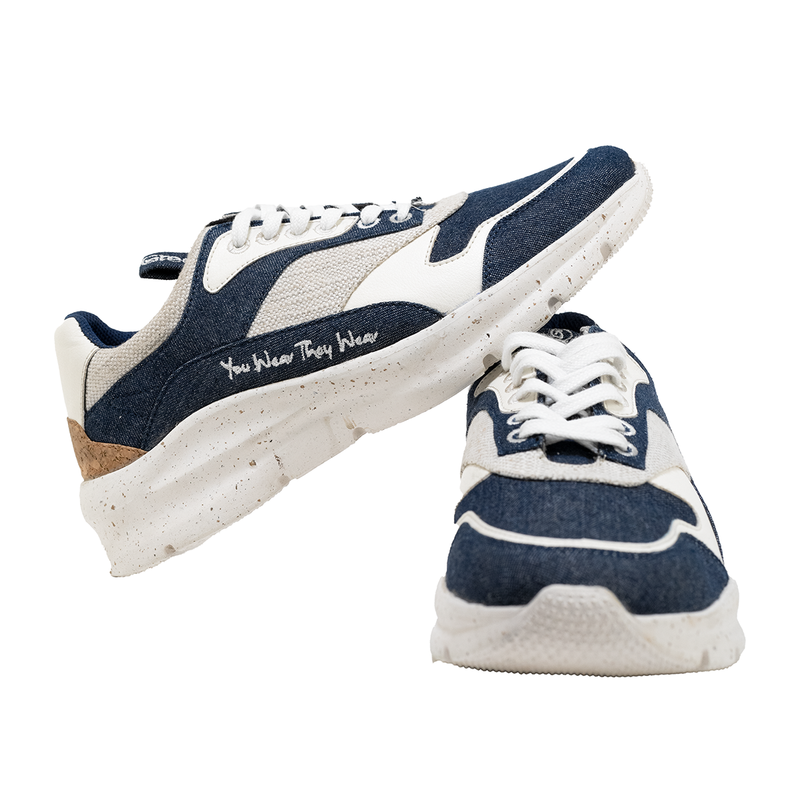 Organic Canvas Sports Shoes for Men | Navy