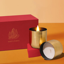 Brass Soy Wax Candles | Set of 2 | Lavender & Patchouli |  Gift Box